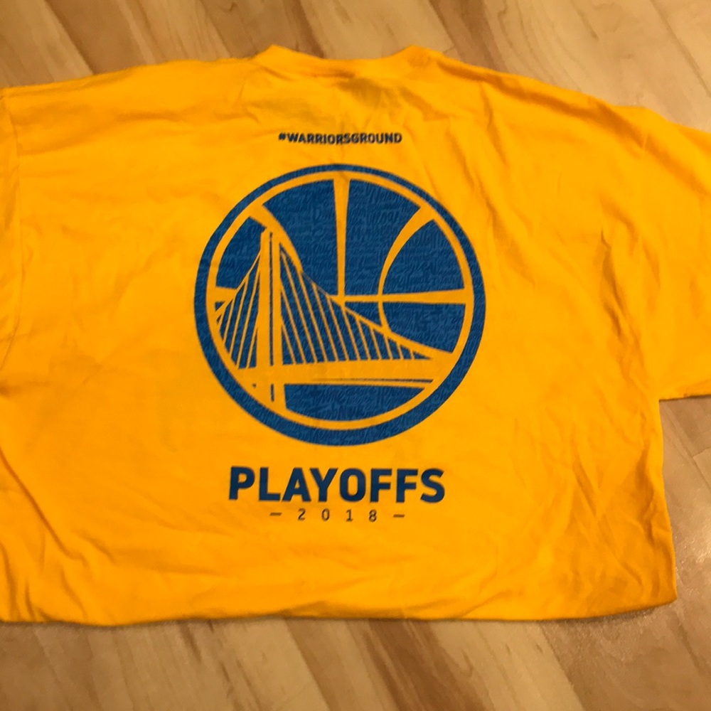 NEW Warriors playoff shirt